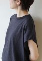 マリードール（MARIED'OR）コットン脇タックフレンチ袖プルオーバー／チャコールグレー