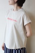 ディニテコリエ(Dignite Collier）フレンチプリントTシャツ／ベージュ