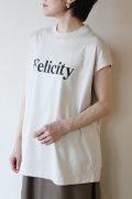 ディニテコリエ(Dignite Collier）フレンチプリントＴシャツ／ベージュ