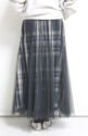 ロージー（ROSIEE)チェック×チュールリバーシブルスカート／ブラック系