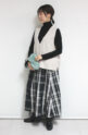 ロージー（ROSIEE)チェック×チュールリバーシブルスカート／ブラック系