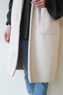 パシオーネ（PASSIONE）リバーシブルファーベスト／ベージュ - 14,300