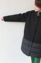 エスペラック（Espeyrac）裾ダウン切り替えウールコクーンラインコート／ブラック