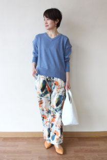 【専用】２点まとめ買い シニヨン水彩柄パンツ ✨シアンシャツ シニヨン（CHIGNON）水彩イージーパンツ／オフホワイト - 11,880
