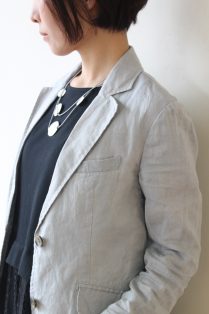 ノンブルアンペール　ジャケット　グレー　リネン ノンブルアンペール（NOMBRE IMPAIR）フレンチリネン テーラード