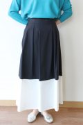 ナインティーンブルームカラー（nineteen bloom color）バイカラースカート