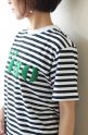 　アカウント( Account in Paris)ロゴボーダーＴシャツ／ブラックボーダー