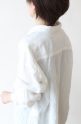 ル・メランジュ(Le Melange)フレンチリネンオーバーサイズシャツ／オフホワイト