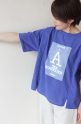 ノンブルアンペール(NOMBRE IMPAIR）「A」ロゴＴシャツ／BLU