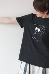 ROSIEE - 【未使用級】ROSIEE フレンチブルドッグ刺繍Tシャツ ロージー コットン 黒 ROSIEE - 【未使用級】ROSIEE フレンチブルドッグ刺繍Tシャツ