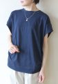 マリードール（MARIED'OR）コットン脇タックフレンチ袖プルオーバー／ネイビー