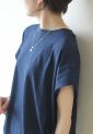 マリードール（MARIED'OR）コットン脇タックフレンチ袖プルオーバー／ネイビー