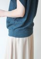 マリードール（MARIED'OR）コットン脇タックフレンチ袖プルオーバー／グリーンブルー