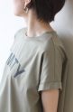 ディニテコリエ(Dignite Collier）フレンチプリントＴシャツ／カーキ