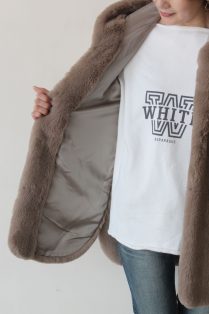 マリードール（MARIED'OR）フード付きエコファーベスト