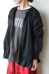 美品 Dignite collier黒 サイズF ディニテコリエ（Dignite Collier）グログランギャザーブルゾン