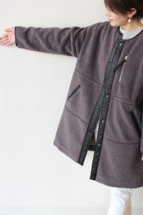 ディニテコリエ(Dignite Collier）ボアコート／チャコール - 23,100円