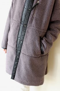 ディニテコリエ(Dignite Collier）ボアコート／チャコール - 23,100円