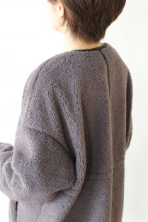 ディニテコリエ(Dignite Collier）ボアコート／チャコール - 23,100円