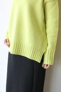 マカフィー＊ラムカシミヤ クルーネックプルオーバーニット＊イエロー セール】 ラムカシミヤ クルーネックプルオーバー （ニット