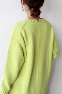 マカフィー＊ラムカシミヤ クルーネックプルオーバーニット＊イエロー マカフィー MACPHEE ラムカシミヤ クルーネックプルオーバー