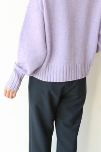 マカフィー ラムカシミヤ ビルドネックプルオーバー ライトパープル S マカフィー(MACPHEE） ラムカシミヤビルドネックプルオーバー