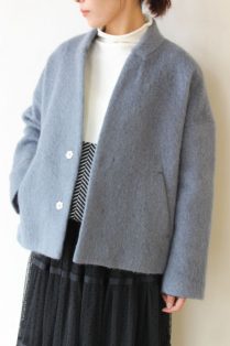 ダブルシャギーショートコート ル・メランジュ(Le Melange)モヘアダブルシャギーショートコート