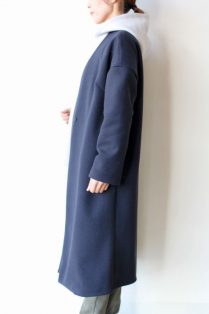 美品 Dignite collier ダークグレー ロングコートオープンフロント Dignite Collier ｜ダブルフェイスロングコート | ABIENTOT ONLIN