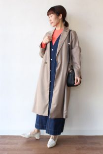 フィルデフェール（FIL DE FER）シレ―加工キモノスリーブコート