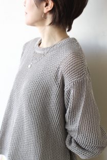 ロージー（ROSIEE)大人透け感メッシュニット／グレー - 15,400円