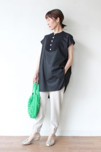 TORRAZZO DONNA】ニット×ブロードクロスハイブリッドブラウス