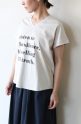 ディニテコリエ(Dignite Collier）フレンチVネックTシャツ／ベージュ