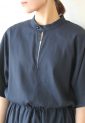 フィルデフェール（FIL DE FER）強撚ダブルクロスドルマンワンピース／コン