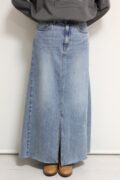 カフネ(CAFUNE)センタースリットデニムスカート/ブルー