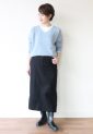 ノンブルアンペール（NOMBRE IMPAIR）ラクーンフォックスV ネックプルオーバー／サックス