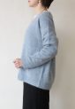 ノンブルアンペール（NOMBRE IMPAIR）ラクーンフォックスV ネックプルオーバー／サックス