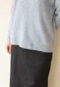 ノンブルアンペール（NOMBRE IMPAIR）ラクーンフォックスV ネックプルオーバー／サックス