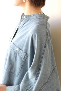 カフネ（CAFUNE）ワークダンガリーシャツ／ブルー - 15,400円