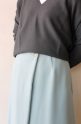 ディセット（dix-sept）ラップ風デザインスカート／サックス