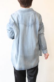 ディニテコリエ dignite collier デニム シャツ デザイン mal ディニテコリエ(Dignite Collier）シアーデニムシャツ／サックス