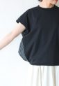 マノン（MANON）ストライプコンビＴＥＥ／ブラック