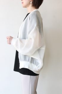 パシオーネ　ドルマンカーディガン 【未使用】 ☆ 美品◇パシオーネ PASSIONE シルク混 シアー ドルマン