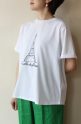 ロージー（ROSIEE)エッフェル塔コード刺繍Ｔシャツ／オフホワイト