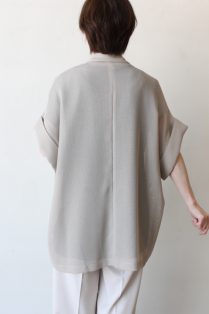 dignite collier 新品 メッシュ半袖ジャケット　ベージュ Dignite collier ジャケット テーラードジャケット Collier