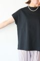 エスペラック（Espeyrac）ゴールドプレートフレンチスリーブＴシャツ／ブラック