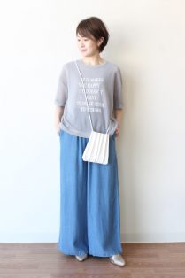 2024年冬【法人向けお歳暮】 涼】ディニテコリエ(Dignite Collier）テンセルデニムワイド パンツ