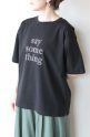 アンナケリー（Anna Kerry）フロッキープリントフライスTシャツ／ブラック