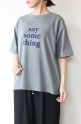 アンナケリー（Anna Kerry）フロッキープリントフライスTシャツ／グレー