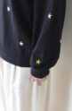 ロージー（ROSIEE)星☆刺繍ニット／ブラック