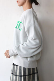 ディニテコリエ(Dignite Collier）ベロアモールロゴニット／エクリュ  